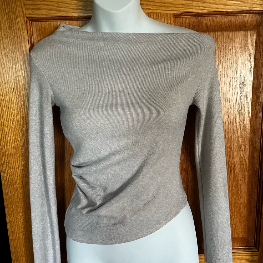 Zara Heather Gray Knit Top